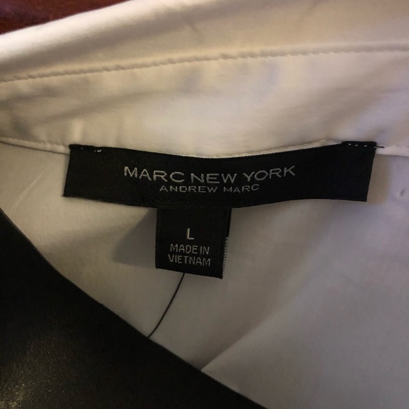 NWT Marc NY sz L Crisp White Top with High Bodice - Picture 4 of 9